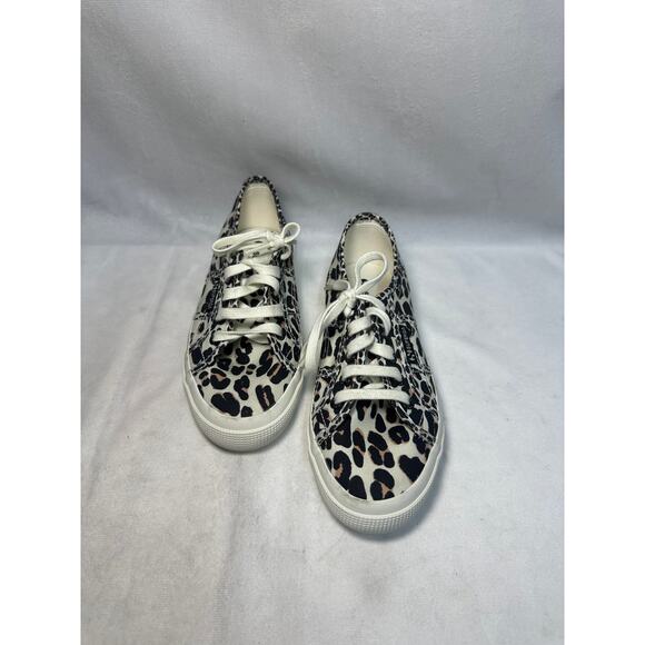 Superga Shoes - Superga 2750 Light Leopard Print Womens Canvas Trainers Size 7.5 New